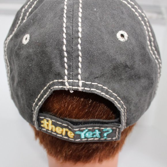 4350 District Black RV There Yet? Distressed Adjustable Strapback Baseball Hat - Picture 5 of 8